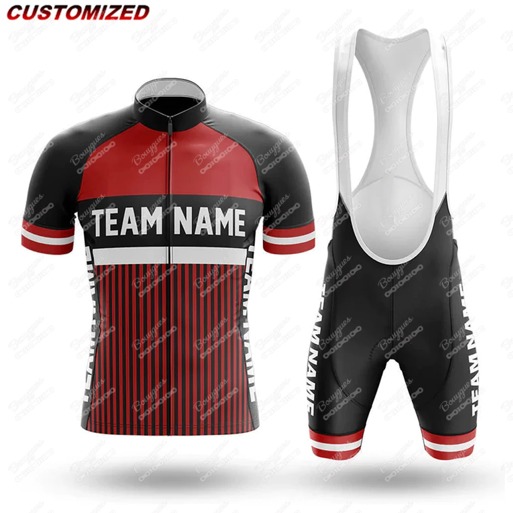 Customized Team Name （7）Men Short Sleeve Cycling Jersey Sets Maillot Ropa Ciclismo Outdoor sports Bicycle Clothing Bike Shirts