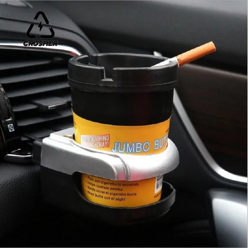 CRUSHER Portable Car Plastic Ashtray Home Impact Resistant Type Candy Color Smoke Ash Tray Cigarette Cute Smoking Accessories