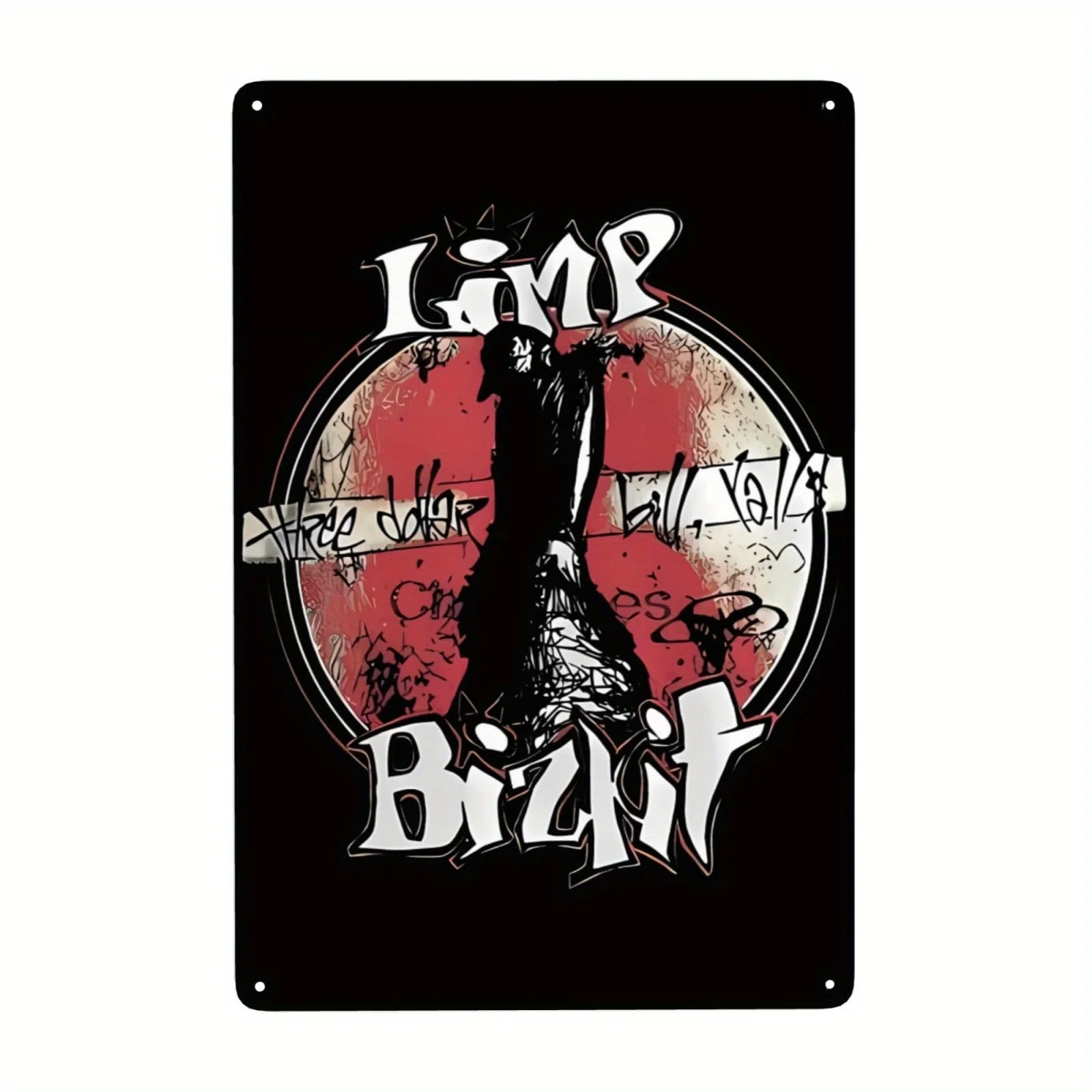 Décoration murale en métal vintage Limp Bizkit Band Art - Panneau en fer rétro pour la maison, le bar, le garage, le café et le restaurant - Pas d'électricité