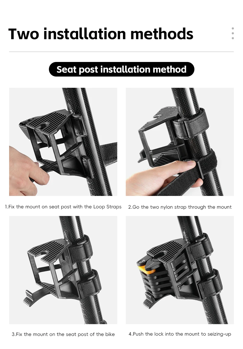 WEST BIKING Faltbares Zahlenschloss Diebstahlsicheres Fahrrad-Kettenschloss aus Aluminium Tragbares E-Bike Roller Sicherheitsschloss Zubehör – Detail 11
