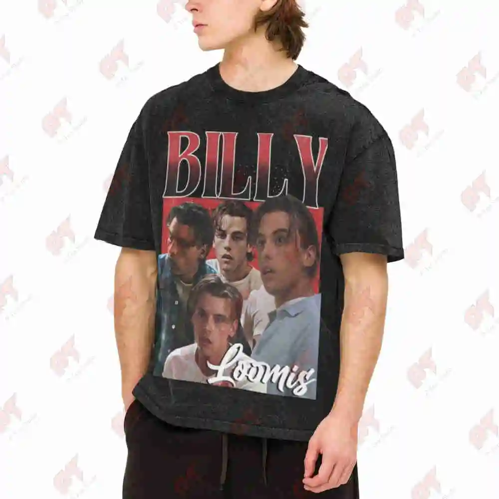 Billy Loomis Scream Horror Vintage Washed Tee Pure Cotton T-Shirt