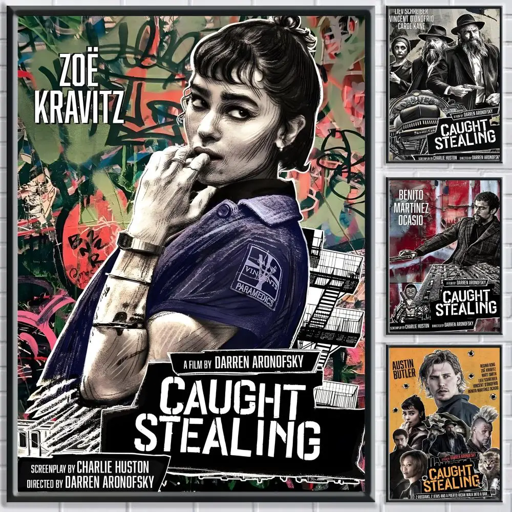 Movie C-Caught Stealing Poster HD Self Adhesive Waterproof Wall Art Ideal for Home Office Dorm Bedroom Great Gift
