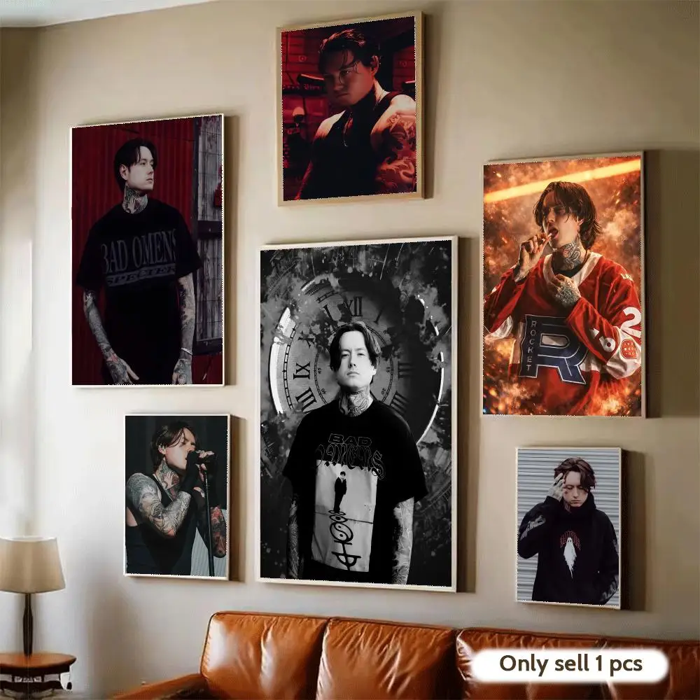 Singer N-Noah S-Sebastian Music Poster Home Bar Wall Art Sticker Waterproof Self-Adhesive Mural for Living Room Bedroom Decor
