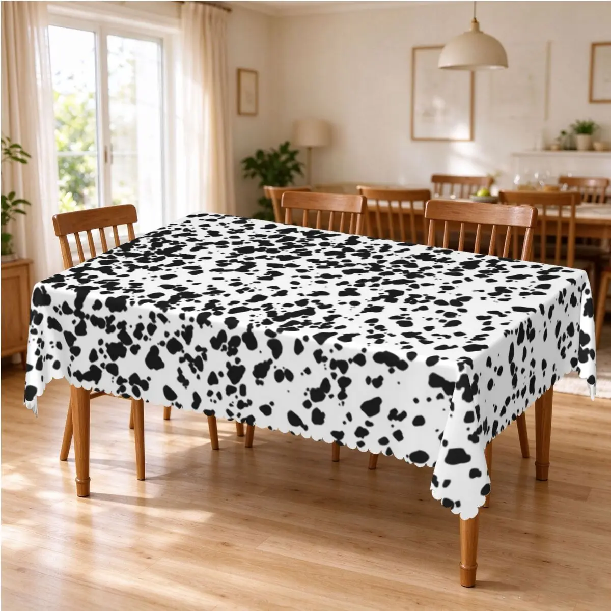 Dalmatian Dog Texture Tablecloth Restaurant Kitchen Rectangular Tablecloth Festival Party Tablecloth Outdoor Dining Table Cover