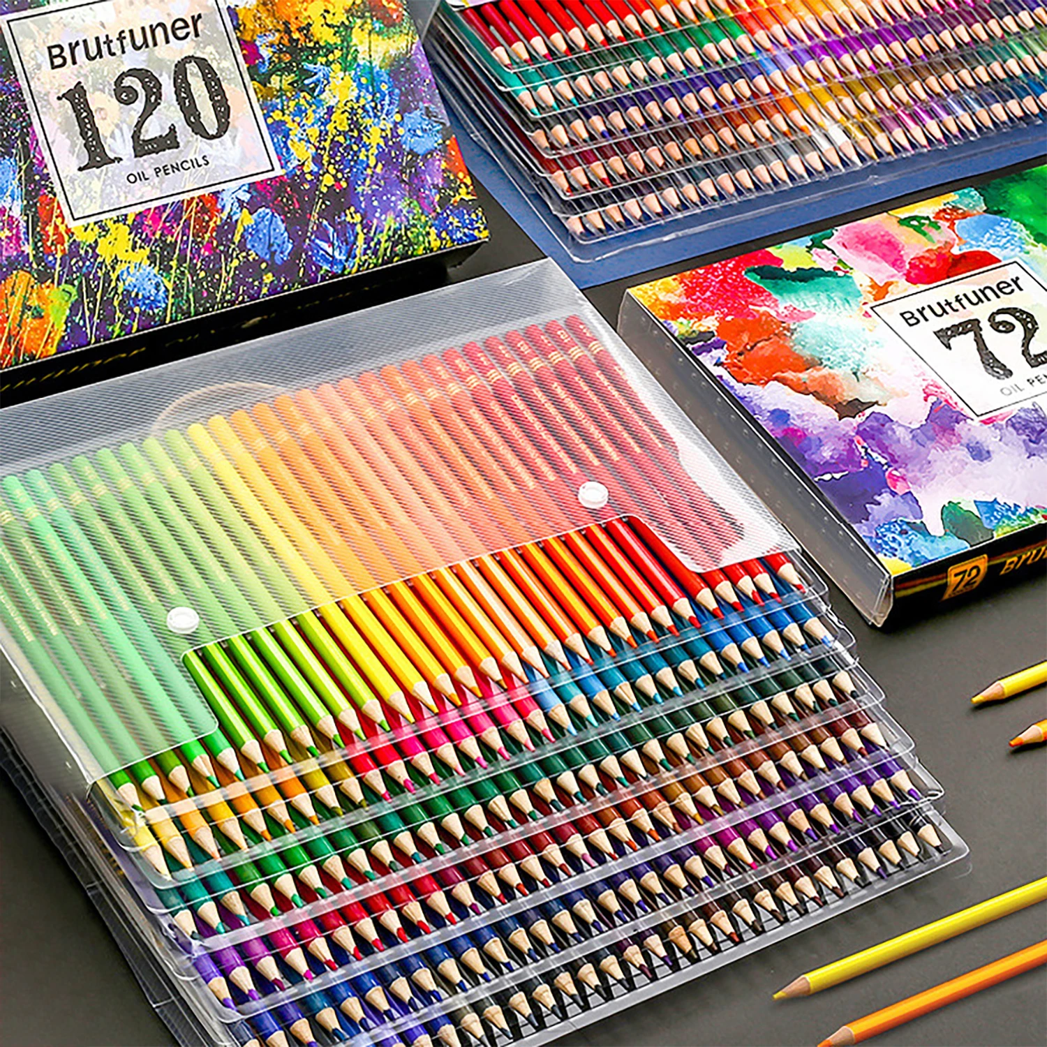 Lápices de colores, lápices de aceite, lápices para colorear, lápices de dibujo, lápices de colores de núcleo suave para libros de colorear para adultos, artistas y principiantes
