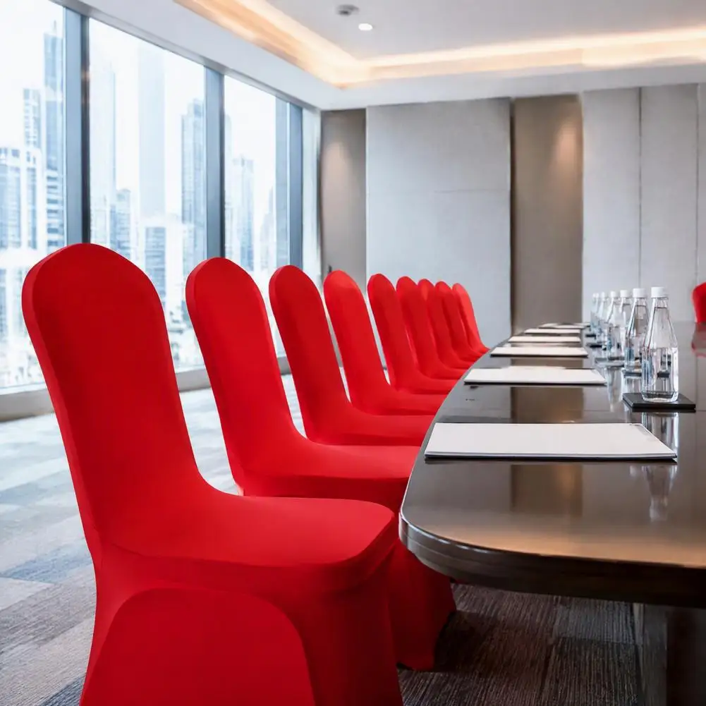 Spandex Fitted Chair Cover Wrap Leg Wedding Decoration No Damage To Floor Party Hotel Banquet Seat Protector Covers