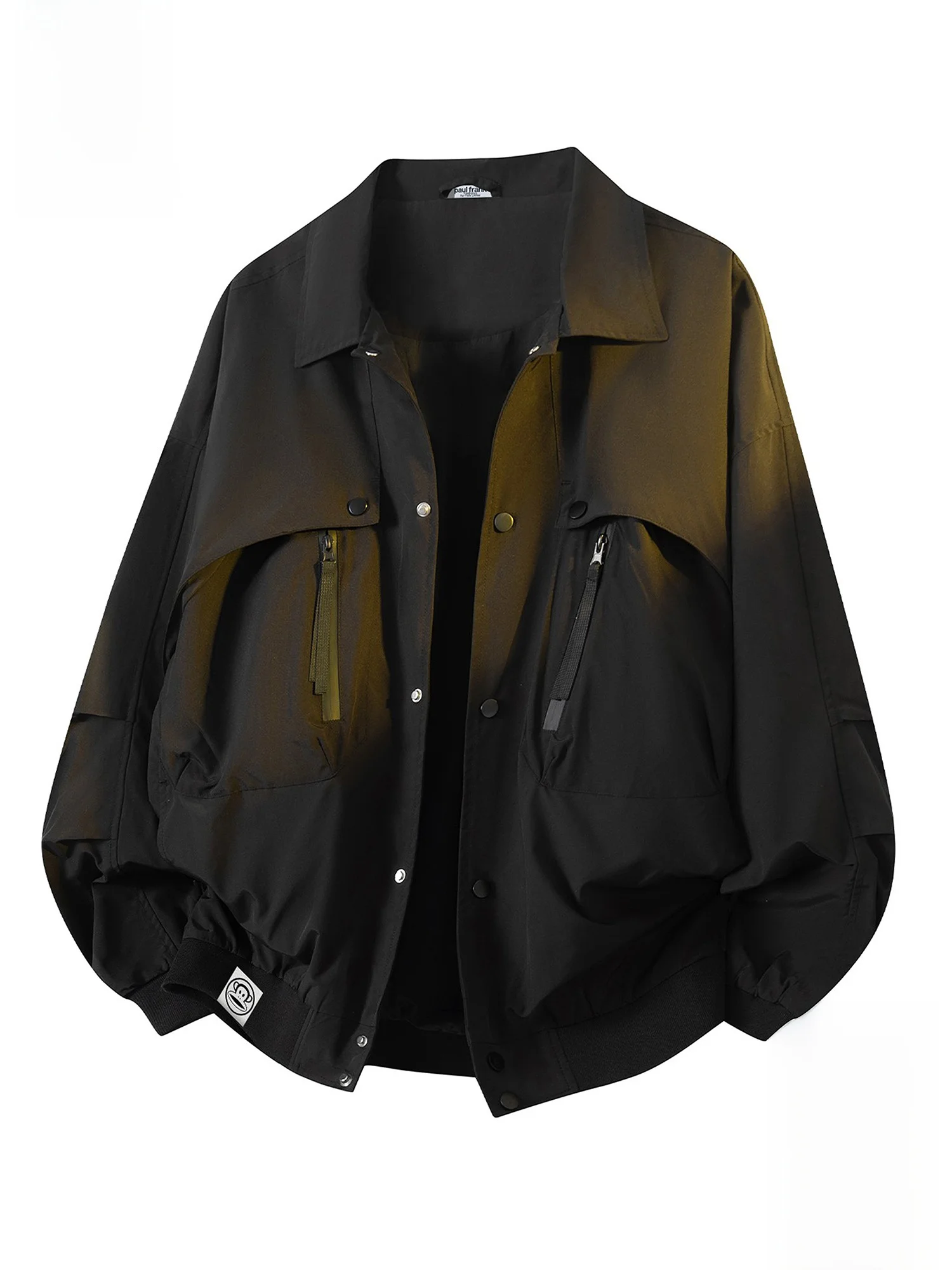 

PaulFrank Men's Loose Casual Flight Jaet Spring New Sle Polyester Fiber Long Sve Zipper Closure Color Outerwear