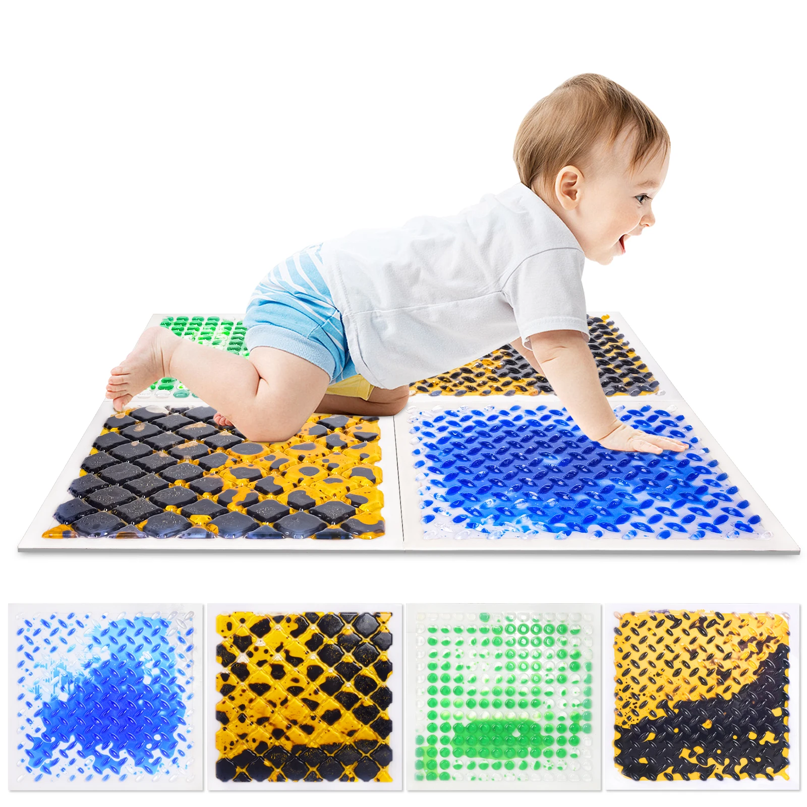 

The children's liquid dynamic floor mat is easy to clean, wear - resistant and has rich colors.