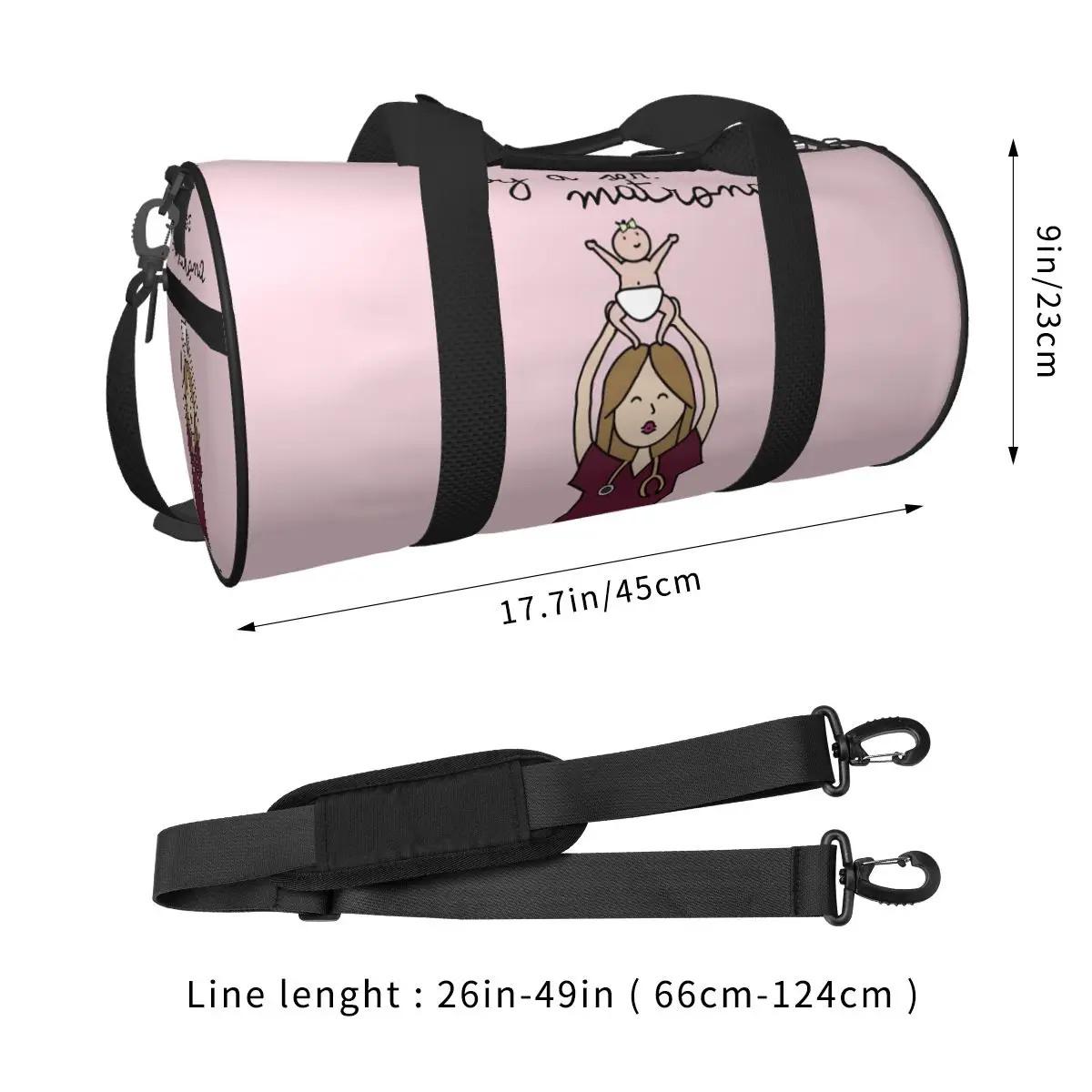 Gym Bag Enfermera En Apuros Nurse Sports Bag Large Ctue Men Weekend Custom Handbag Funny Travel Fitness Bag