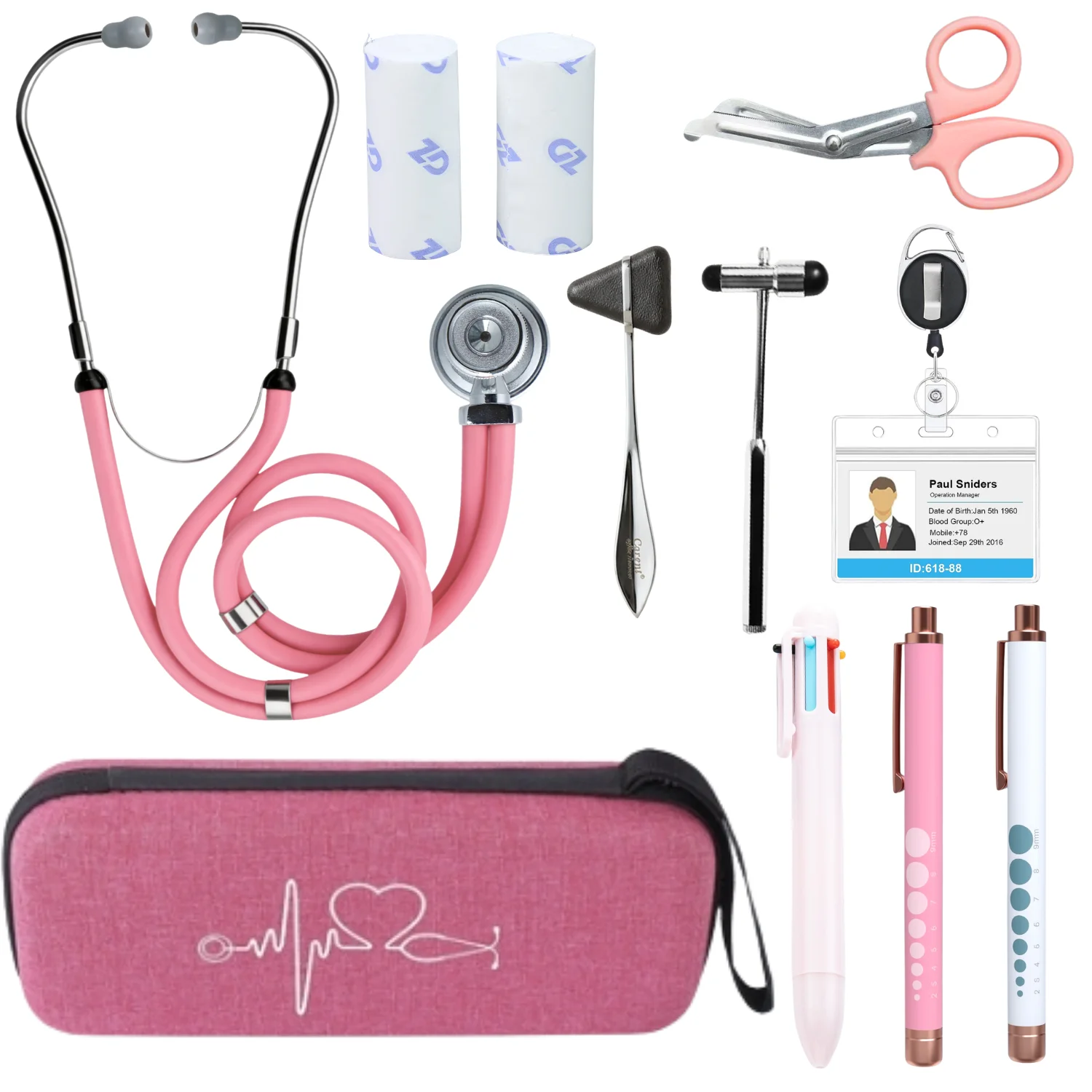 Stethoscope Case Kits, Nurse Gift Stethoscope Hlolder Include Sprague Rappaport Stethoscope,for Nursing School Home Health Care