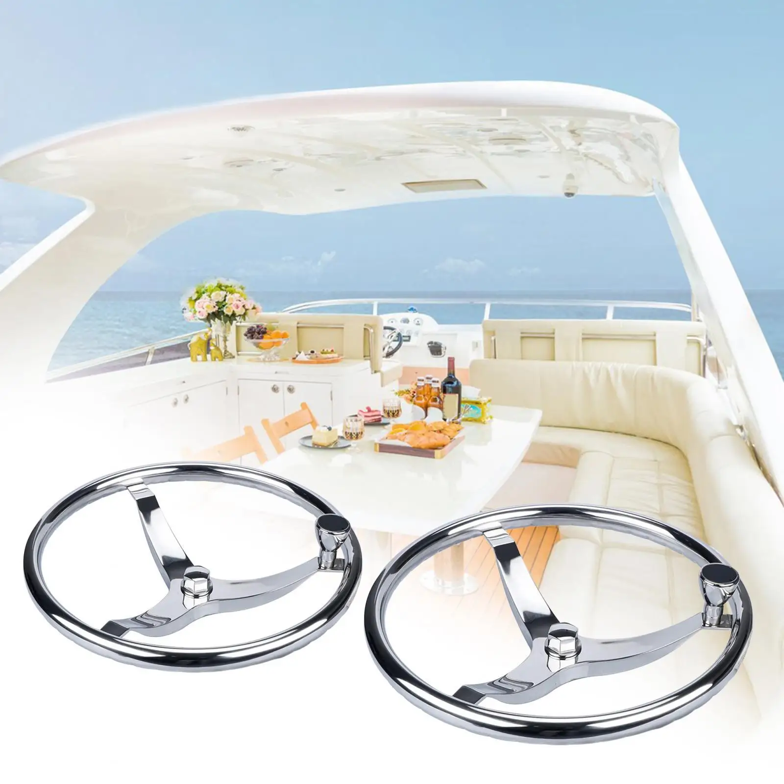 Stainless Steel Boat Steering Wheel 5/8