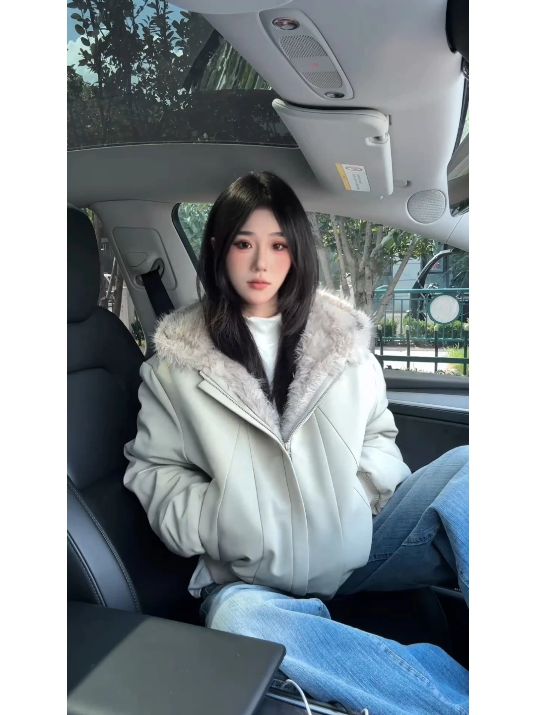 

Thiened Faux Fur Collar Men's Jaet ort Sle American Fit Deconstructed ape Cotton Coat Winter Warm Zipper Closure Ca...