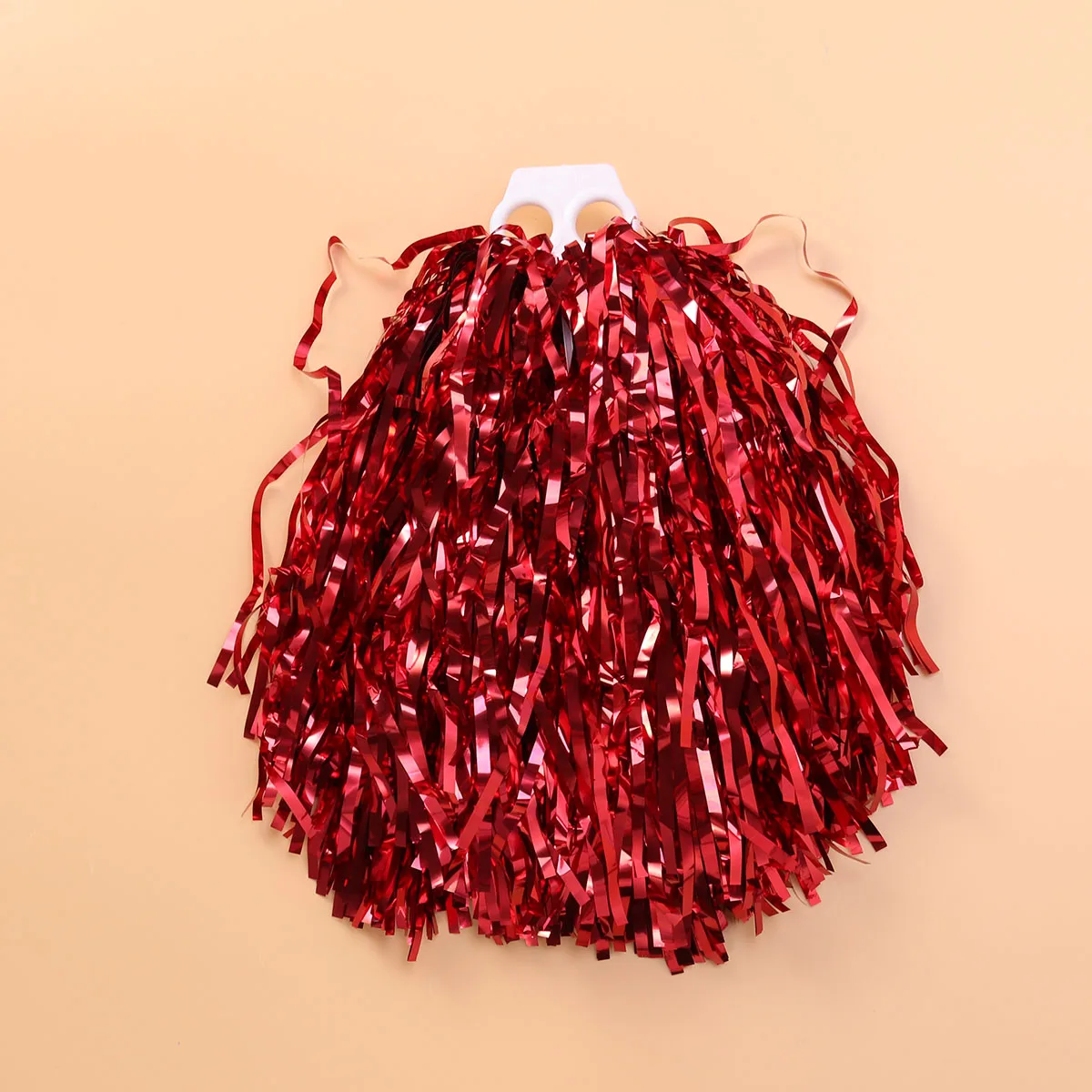 1 Para Pomponów Cheerleaderów Plastikowy Pierścień Lekki Błyszczący Antypoślizgowy Uchwyt na Wydarzenia Sportowe Piłka Nożna Koszykówka Uczelnia