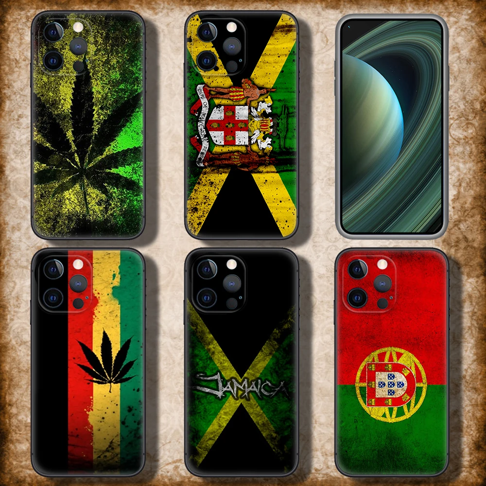 Retro Jamaica National Flag Painted Soft Silicone Case for Samsung S9 Plus S10 S10E S20 Fe Lite S21 S22 S23 S30 Ultra