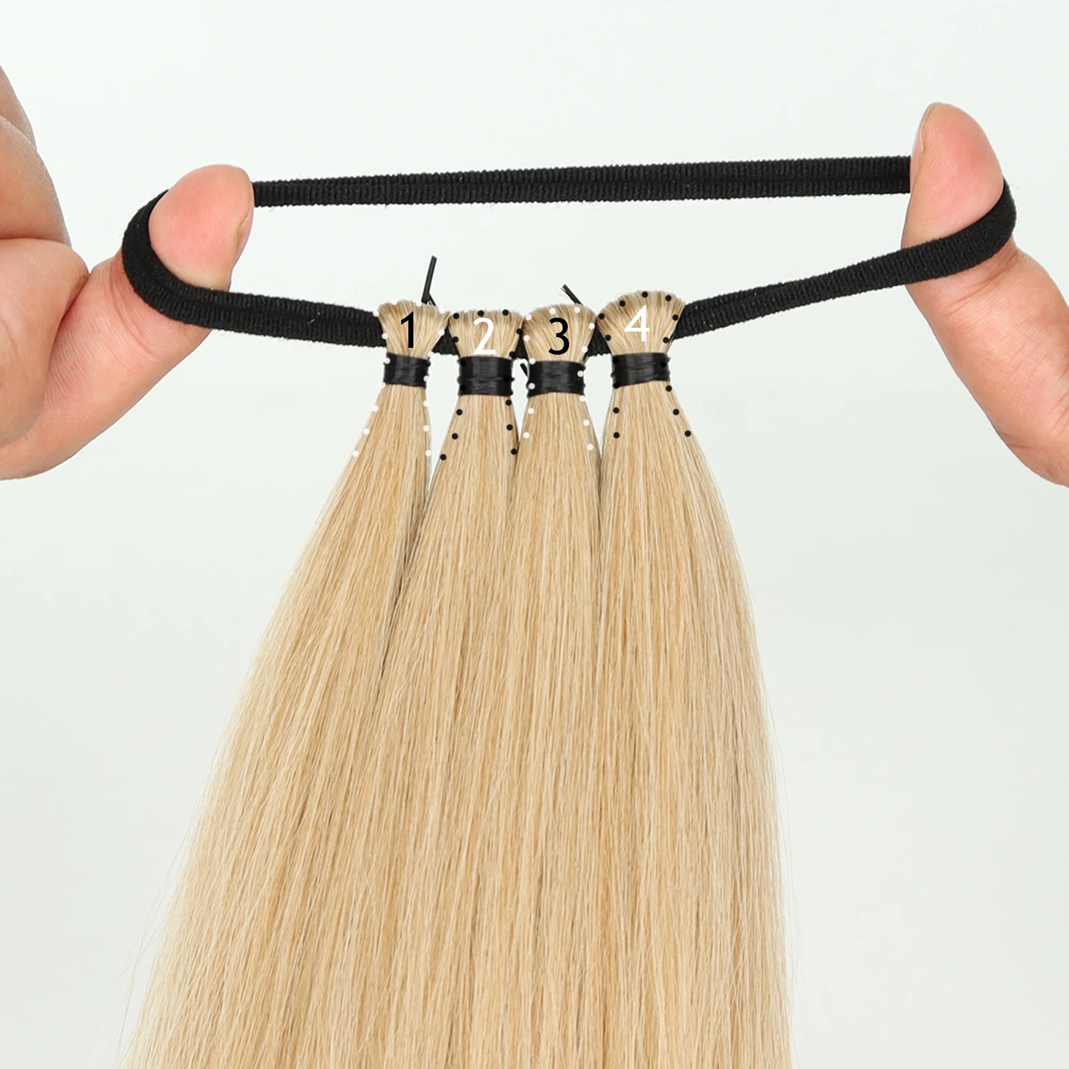 الاصطناعية 24 بوصة طويلة مستقيم ذيل حصان شريط مرن شريط مطاطي الشعر الدائري أسود براون ذيل حصان وصلات شعر للنساء