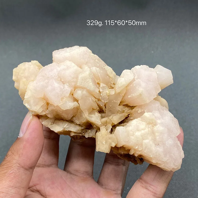 100% natural Inner Mongolia Pink backbone calcite symbiotic raw stone mineral specimen healing crystal home decoration