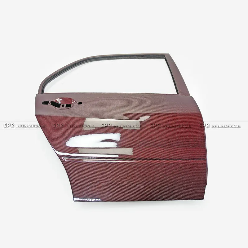 OEM Front Door for Evolution 8 2003-2006 Rear Door(Street Use for OE Window) Double Carbon Outside Red Carbon Inside Carbon