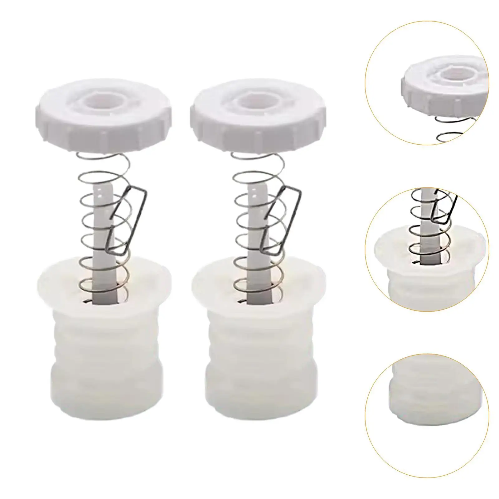 2x Washing Machine Drain Valve Cores Practical Easy to Install Lightweight Washing Machine Spring Accessories Drain Valve Plug