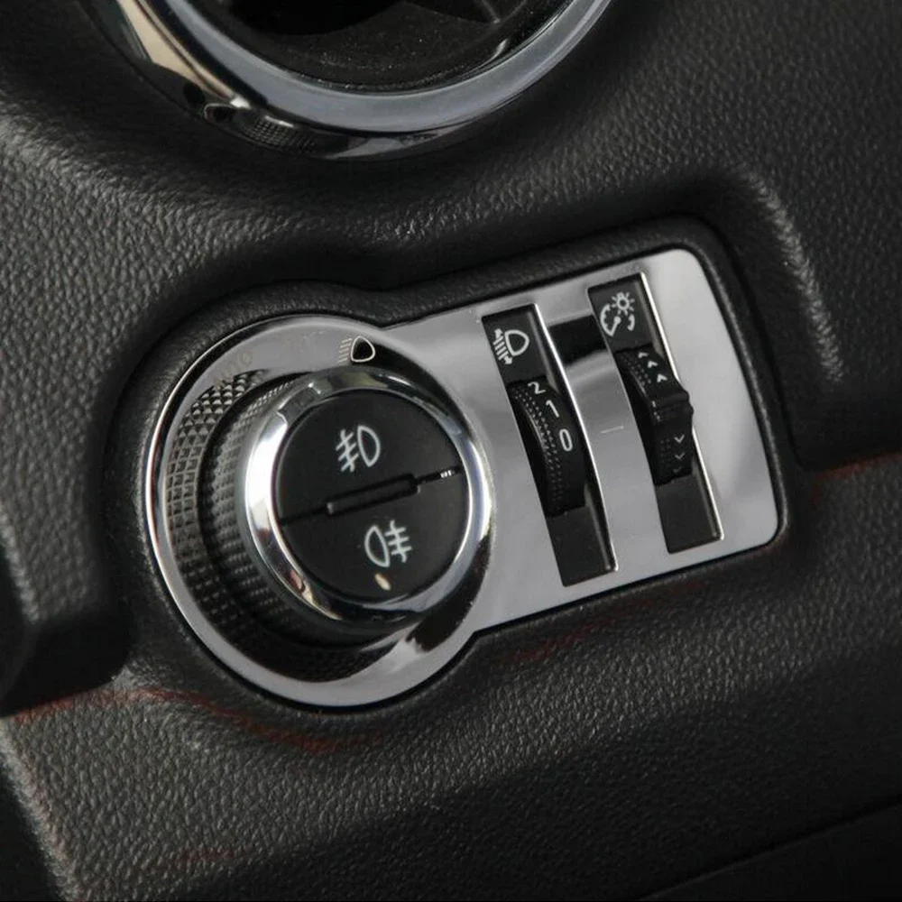 Car Headlight Switch Buttons Decorative Covers Trim Interior Stickers for Chevrolet Malibu Cruze Trax for Opel Mokka ASTRA J