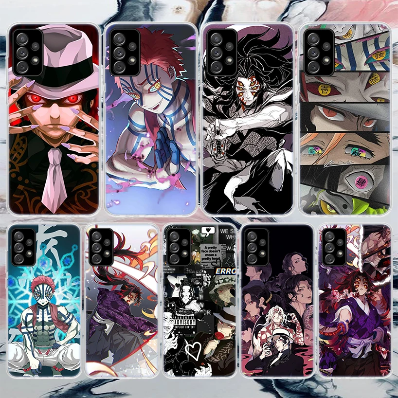 Demon Slayer Kibutsuji Muzan Soft Phone Case For Samsung Galaxy A14 A13 A12 A15 A54 A53 A52 A55 A34 A33 A32 A35 A24 A23 A22 A25 