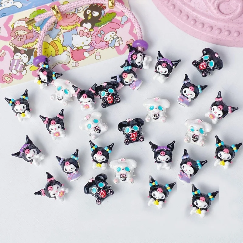 

New Fashion Sanrio Kuromi Charm Beads Suitable for Original Women's Bracelets Jewelry Accessories Gifts