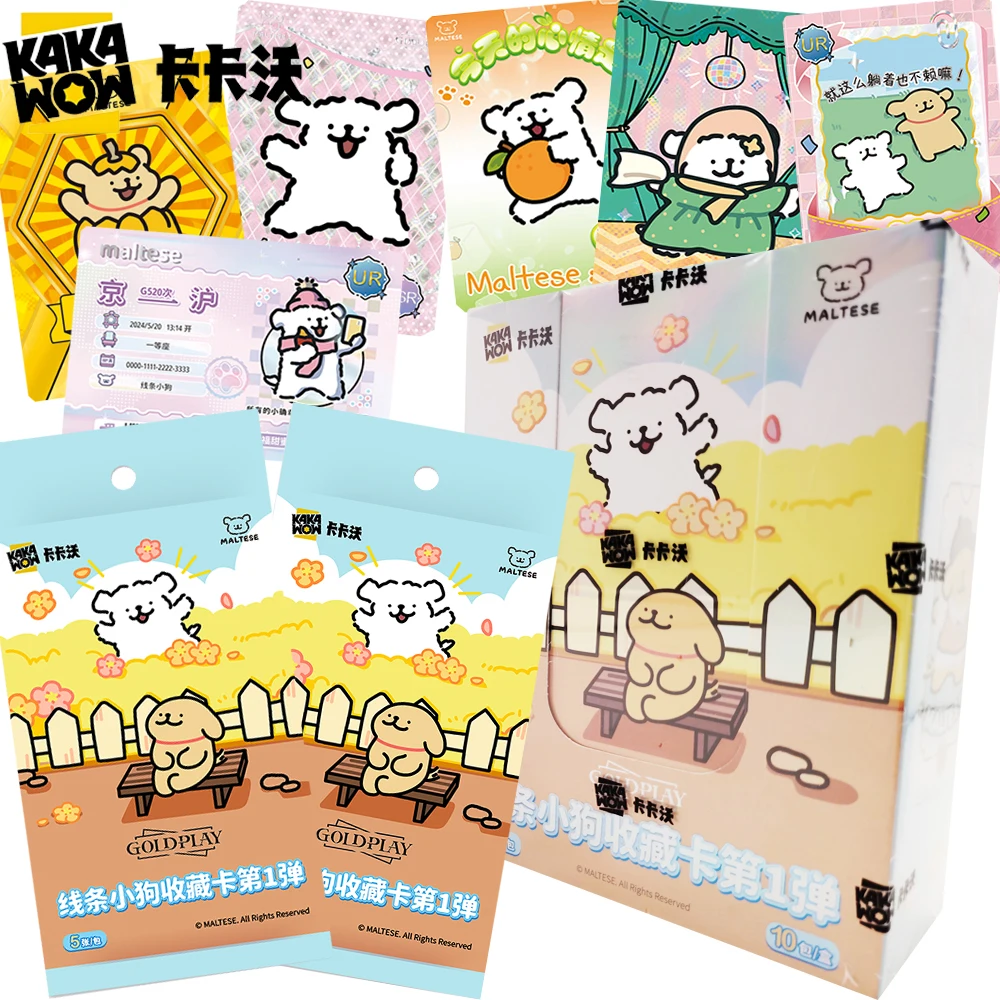 

KAKAWOW Genuine Maltese Collection Cards Comic Cartoon Lovely Puppy Four Seasons Theme Style Design Cards Exquisite Gift for Kid