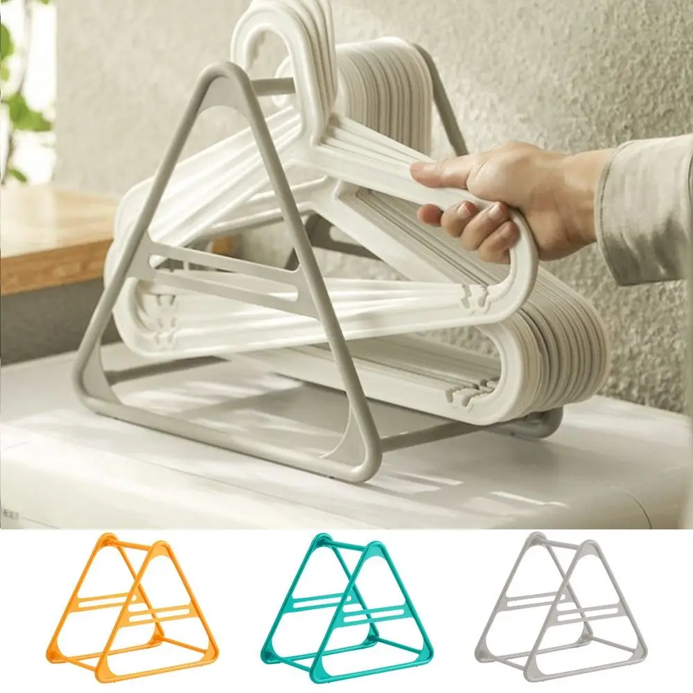 

Plastic Clothes Clip Storage Rack Triangle No Punching Clothes Finishing Frame Wall-Mounted Grey/Yellow/Green