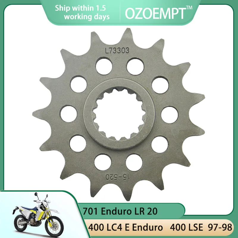 

Передняя Звездочка мотоцикла OZOEMPT 520-15T, подходит для 701 Enduro LR 400 EGS-E LC4 Enduro LC4 E Enduro LSE LC4 Enduro