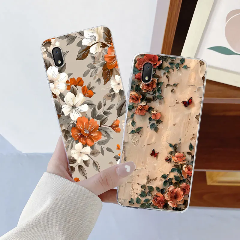 For Alcatel 1B 1A 2020 / 1S 3L 2021 Case Luxury Phone Case For Alcatel 5030D 5030F Flower Clear Soft Silicone Protective Cover