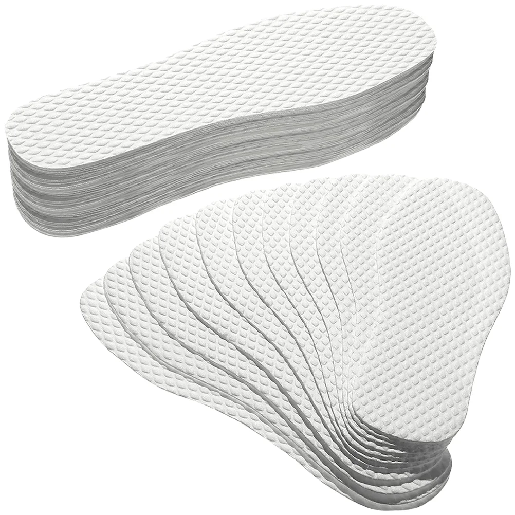 

20 Pairs Shoe Inserts Thin Insole Sweat-absorbing Pads Sports Insoles Comfortable White Non-slip