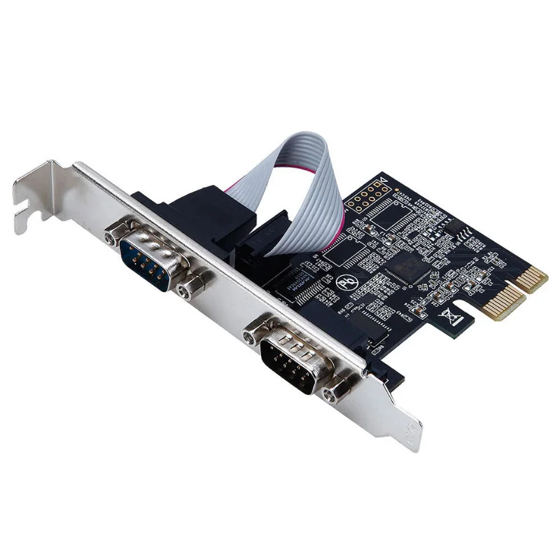 AX99100 chip PCI-E to RS232 serial card PCI-E Expansion Card Riser Card Adapter game PCI-E Serial Port Adapter Internet Splitter