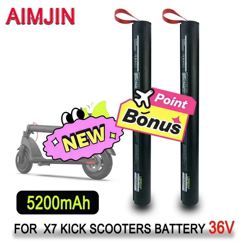 🚧New 36V 5200mAH X7 Scooter Replace Rechargeable Lithium Battery Pack 187Wh , HX Scooter Battery Accessories