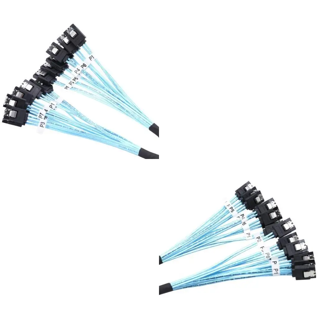 

652f 8pcs/Pack Satasas Cable Sataiii Кабели данных о быстрой скорости для подключений SSD/HDD в компьютерах