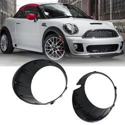2Pcs Chrome/Black Front Fog Light Cover Fog Light Trim Ring For Mini Cooper R56 R55 R57 51117248791 51117248792 Car Accessories