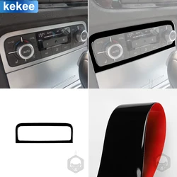 For VW Touareg 7P MK2 2011 2012 2013 2014 2015 2016 2017 2018 AC Control Frame Piano Black Sticker Vehicle Interior Accessories