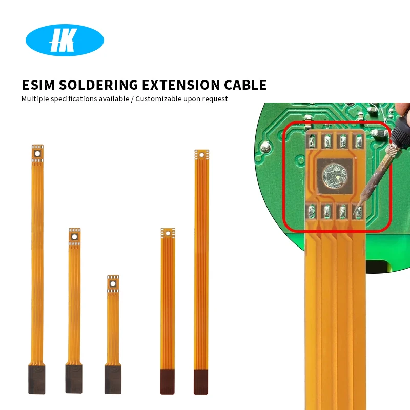 ESIM Welding Flex Cable Adapter 5x6mm High Temperature Resistant SIM Card Extender Flex Cable For WiFi Chip Modification Externa