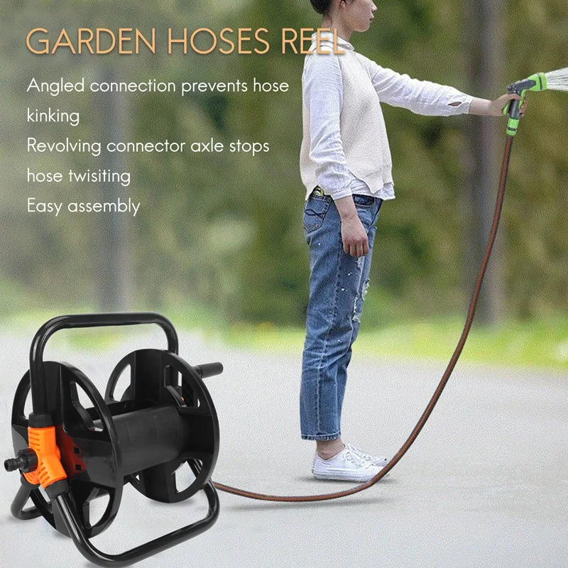 Garden Hoses Reel Garden Pipe Storage Cart Pipe Exclude Winding Tool Rack Portable Garden Hoses Reel