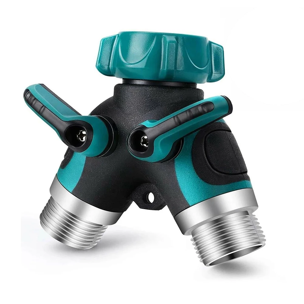 Y-Type Zinc Alloy Hose Splitter Double Way Joint One Split Two Faucet Diverter Garden Accessories Internal Thread Water-Diverter