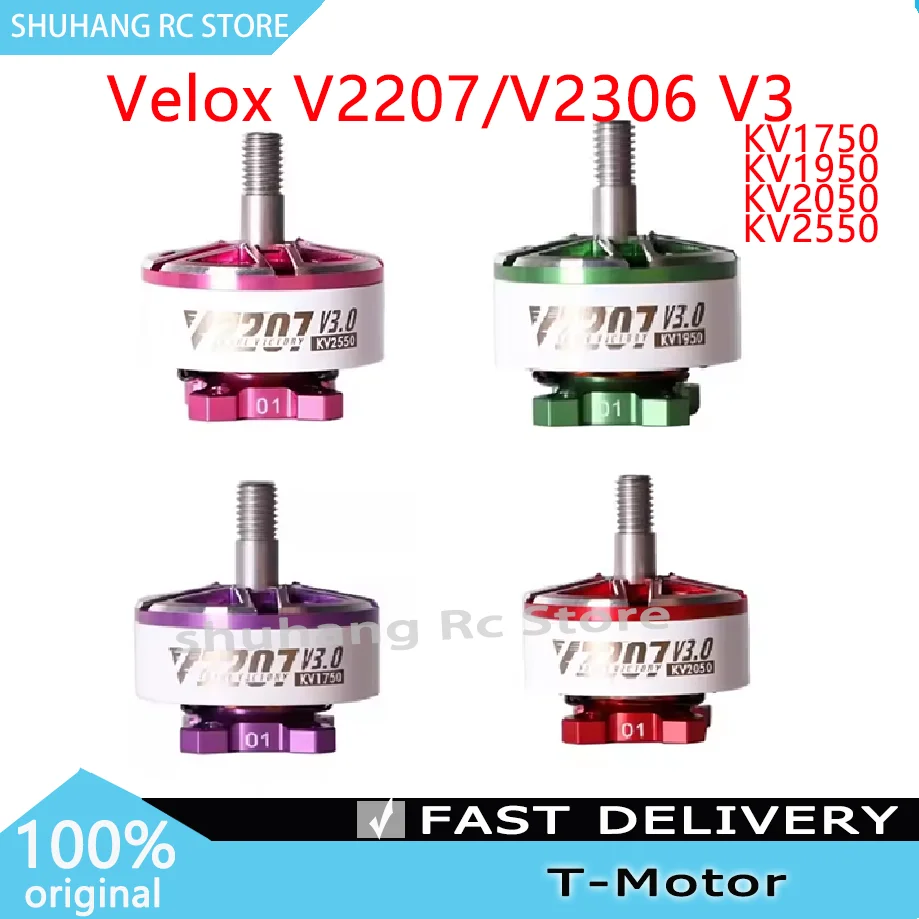

Original T-Motor Velox V2207/2306 V3.0 1750/1950/2050/2550 KV Brushless Motor For FPV Racing Drone Quadcopter Freestyle RC Parts