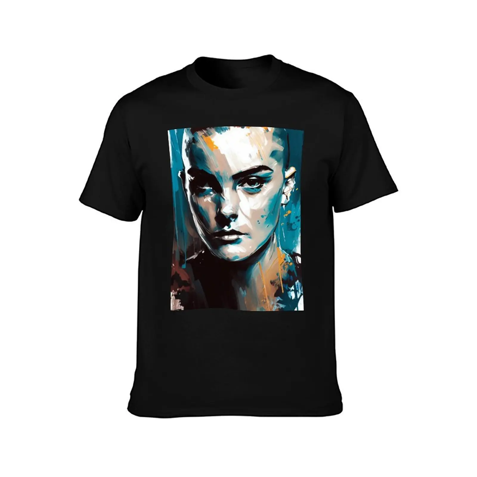 Sinéad O'Connor portrait T-Shirt Quick Dry Light Sports T-Shirt