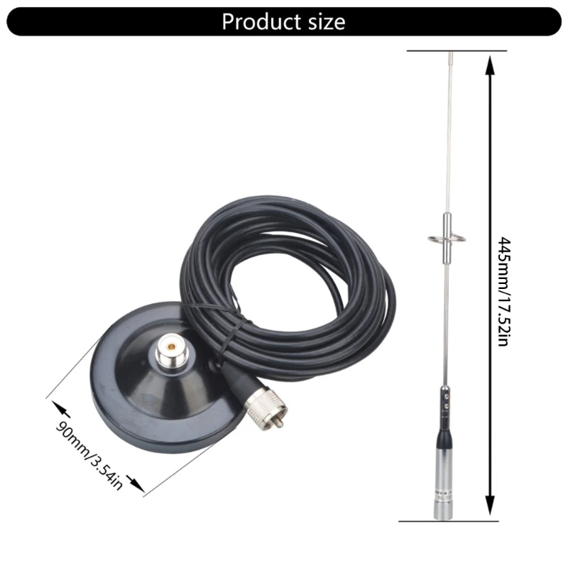 G8TE CAR RADIO ANTERENA MAGNETAL VHF/UHF Double Band 144/430MHz 2.15/3.0DBI 150W ANTENNA