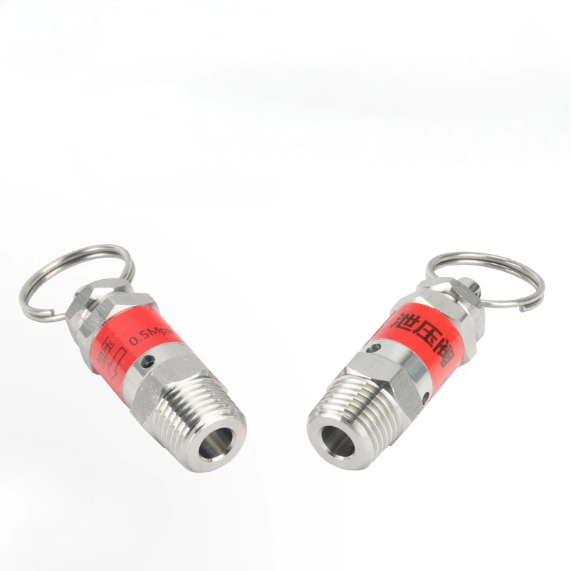 0.5 1 2 3 4 5 6-10 バー 1/8 "1/4" BSPT おねじ 304 ステンレス鋼安全弁スプリングタイプ圧力リリーフエアリリースベント