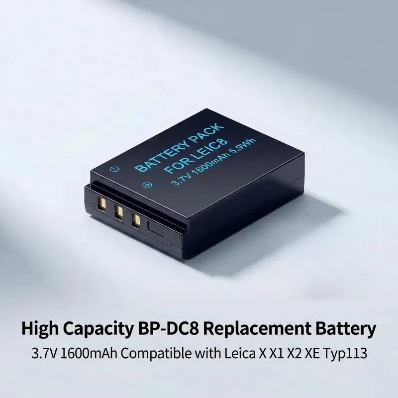 Запасной литий-ионный аккумулятор 3.7V 1600mAh BP-DC8 для цифровых камер Leica X, X1, X2, XE, VARIOX, TYP113