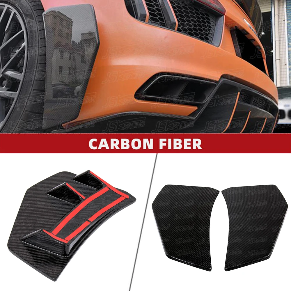 Carbon Fiber Rear Bumper Canards For Audi R8 V10 Plus 2016-2019 