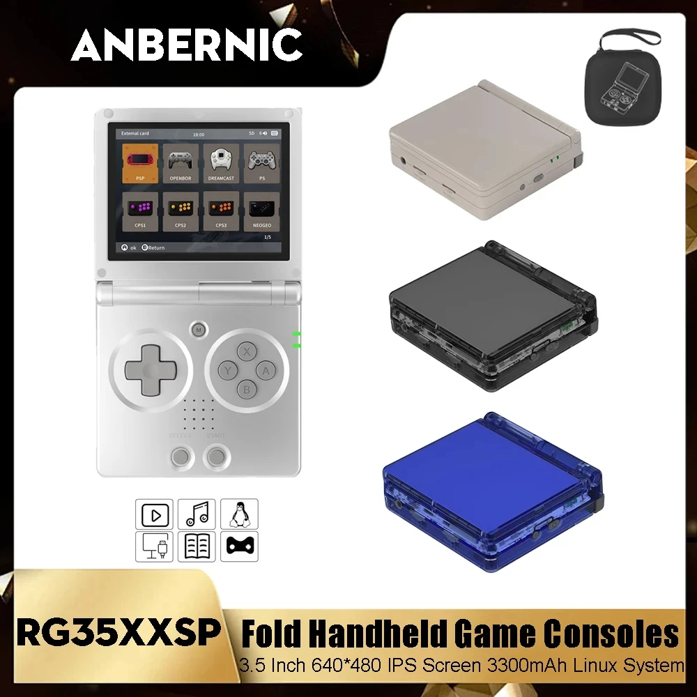 ANBERNIC RG35XXSP Retro Flip Handheld Game Console 3.5