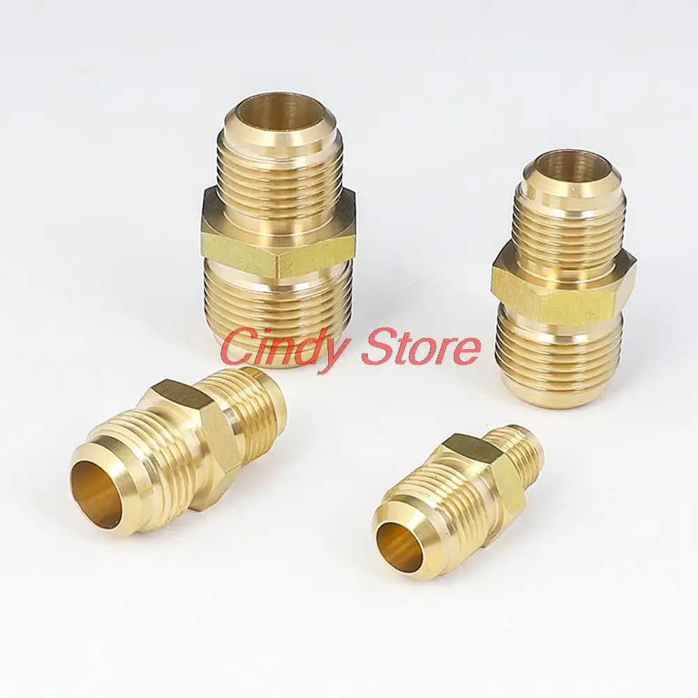 

45 Degree SAE Flare 1/4" 3/8" 1/2" 3/4" OD Tube Equal Reducer Brass Pipe Fitting Connector Adapeter For Fuel Air Conditioning