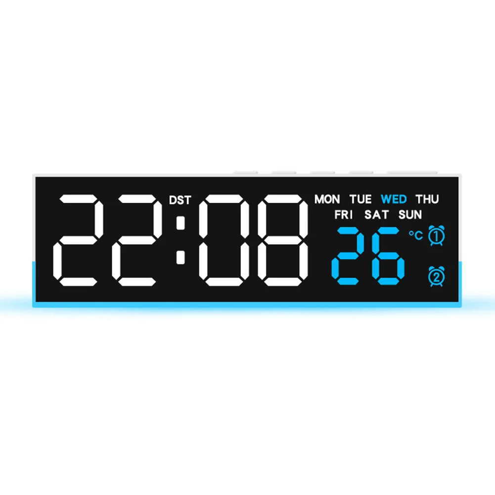 Adjustable Brightness LED Night Light Clock with Soft Glow and Temperature Display Multifunctional Electronic Clock