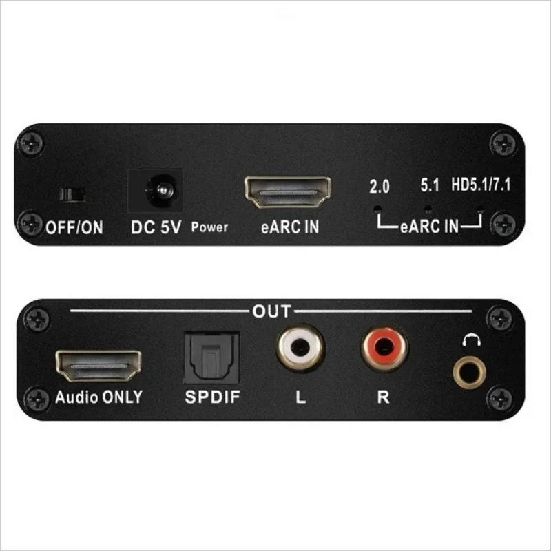 192KHz HDMI eARC ARC to RCA Audio Converter eARC HDMI Extractor Only Audio For Dobly DTS AC3 LPCM TV Optical Coaxial extractor image 2