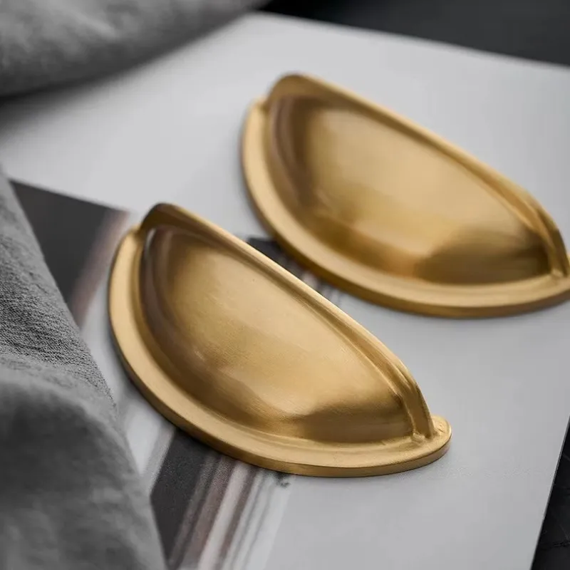 Brushed Antique Brass Cabinet Cup Pulls Bin Cup Drawer Pulls Handles 3 Inch(76mm) Hole Centers Cabinet Handles Hardware