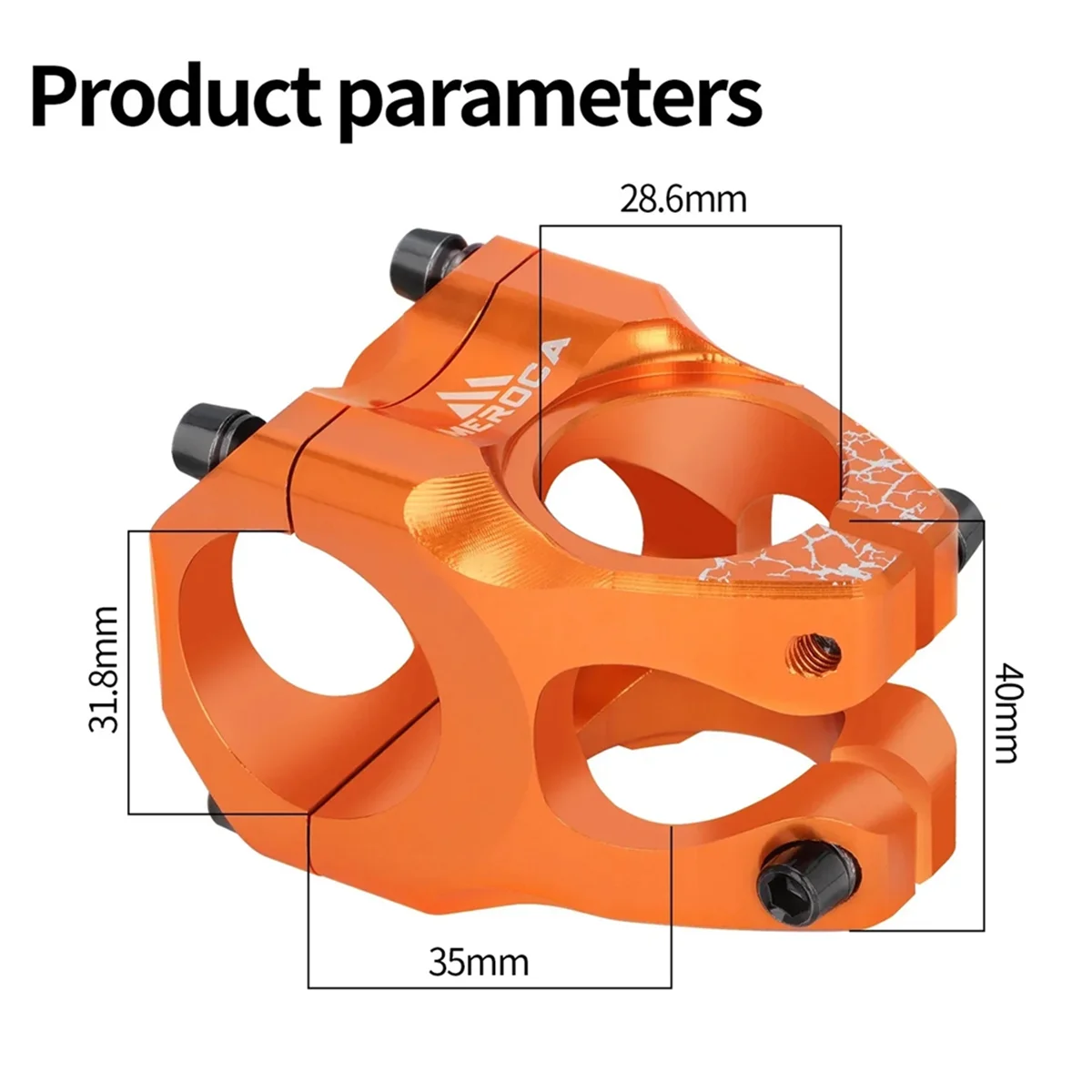 ABJV  Bicycle Handlebar Stem 35mm Road/Mountain Power Short Bike Bridge 28.6x31.8mm Cycling Adjustable Stem Riser Table F